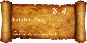 Weigler Anna névjegykártya